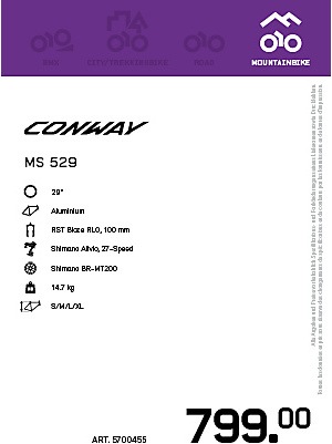 Actual product image Conway MS 529 29 men mountain bike 2021