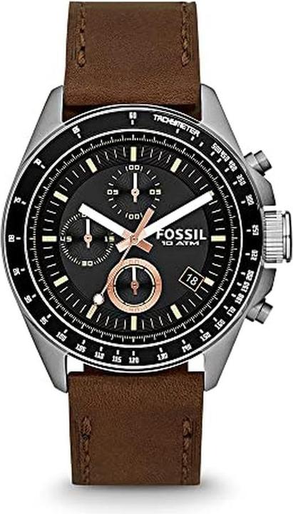 Actual product image Fossil Decker Quartz Chronograph Leather Strap (Chronograph)