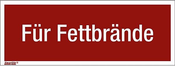 Immagine prodotto Marahrens Segnali addizionali combinati con testo, Per incendi di grasso, PU 10 pz, LxH 200x75mm