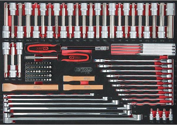 KS Tools Beitel, moersleutel, bit dopsleutelset