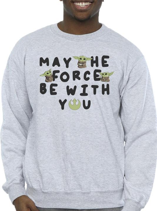 Immagine prodotto Star Wars The Mandalorian Grogu May The Force Be With You Felpa Uomo (M)