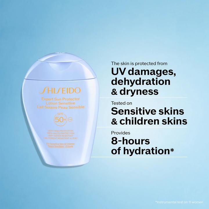 Actual product image Shiseido Expert Sun Protector Lotion Sensitive SPF50+ (SPF 50+, 150 ml)