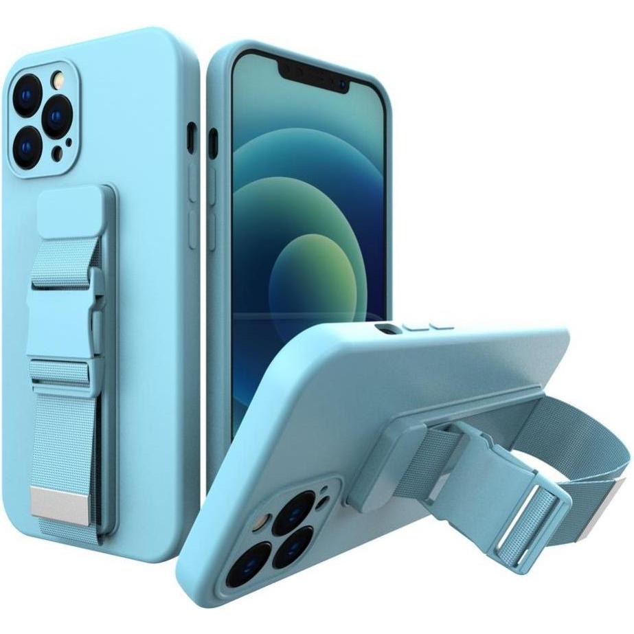 Hurtel Rope case Gel Lanyard Cover Chain Purse Lanyard Xiaomi Redmi 10X 4G / Xiaomi Redmi Note 9 Blue (Xiaomi Redmi Note...
