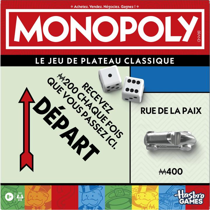 Image du produit Hasbro Monopoly Classique (Français, 2 - 6 Joueur)