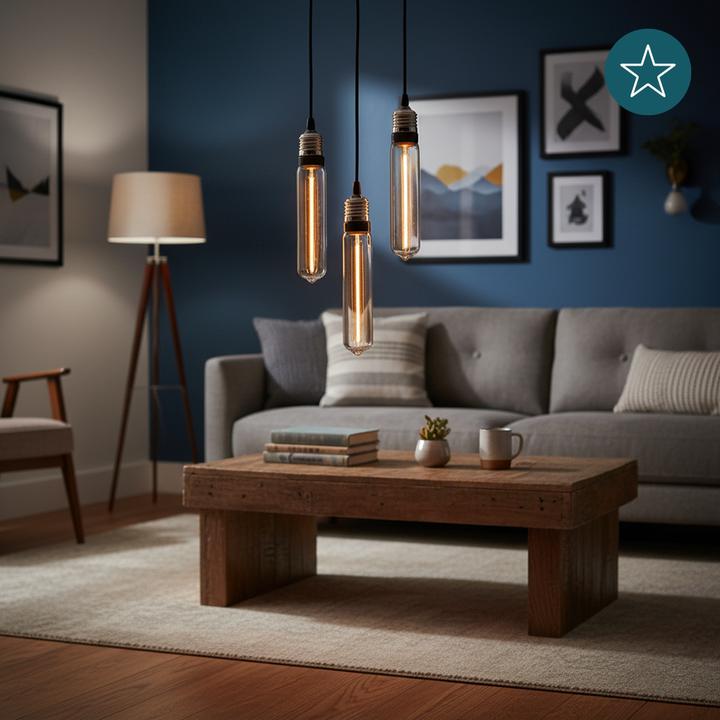 Immagine prodotto Luxula Lampada a filamento LED, Tube Line Smoke, E27, 2W, 40lm, 1800K (E27, 40 lm, 1 x)