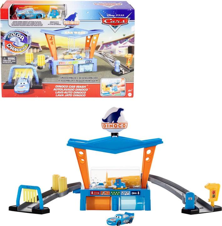 Produktbild Disney Cars Farbwechsel Dinoco Autowaschanlage Spielset