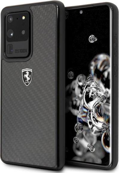 Actual product image Ferrari Carbon Case for G988F Samsung Galaxy S20 Ultra - black (Samsung Galaxy S20 Ultra)