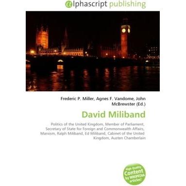 Thumbnail - David Miliband, Fachbücher von Agnes F. Vandome, Frederic P. Miller, John McBrewster