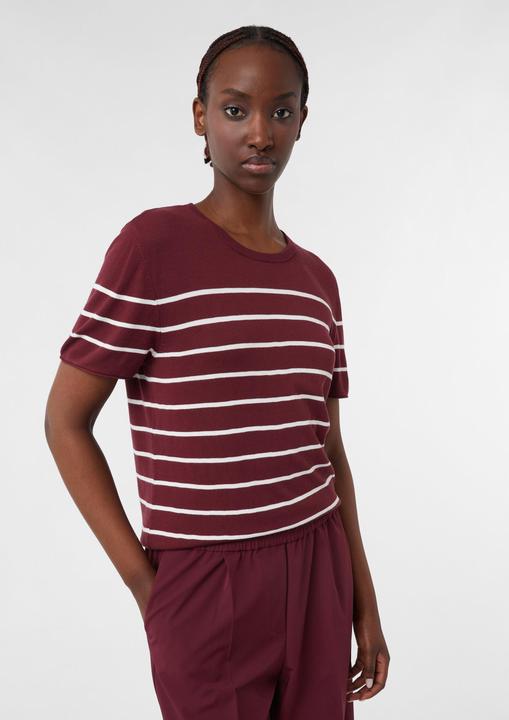 Image du produit Comma Strickpullover Kurzärmeliger Strickpullover mit Streifen (44)