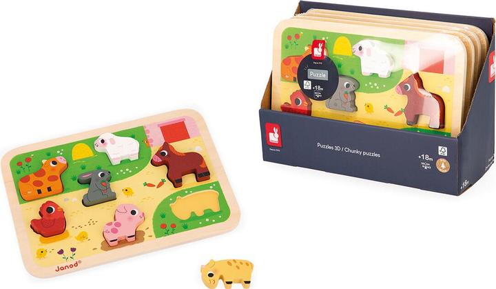 Image du produit Janod Chunky Puzzle a la Ferme (7 pièces)