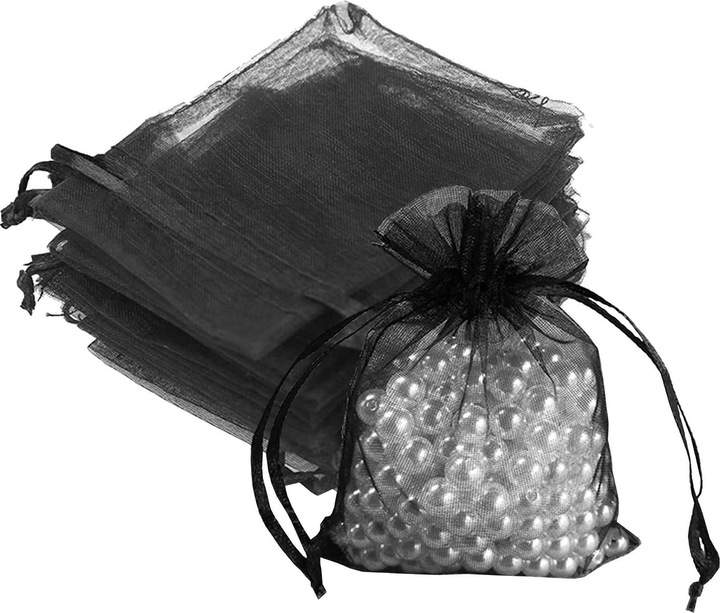 Produktbild JTI 50x Geschenktüten / Organzabeutel - Schwarz (Geschenktüte, 1 x)