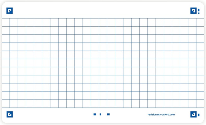 Immagine prodotto Oxford Schede Flash 2.0, 75 x 125 mm, bianche a quadretti, 250 g/m², angoli arrotondati, certificate PEFC (75 x 125 mm, 250 g/m², 64 x)