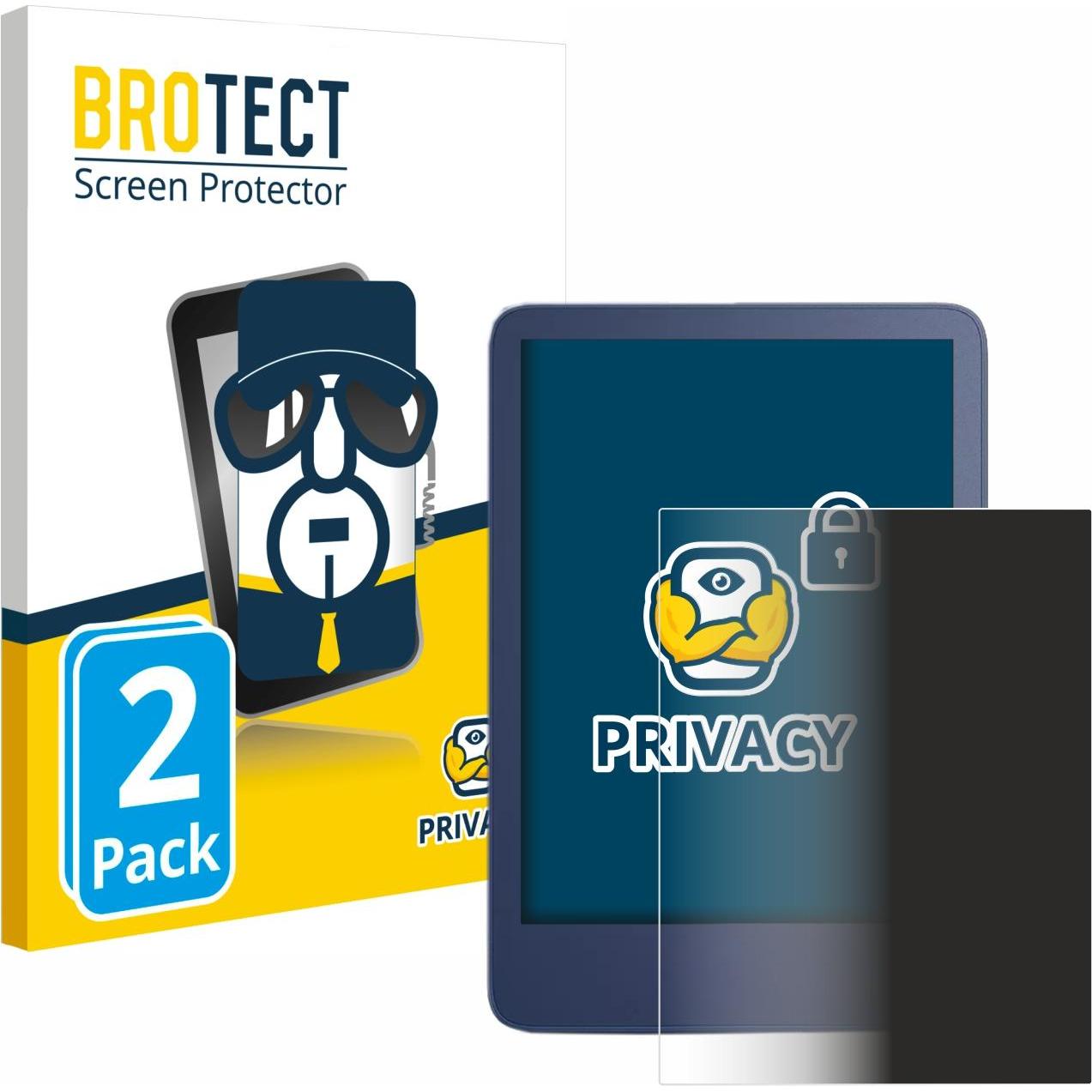 BROTECT Sichtschutzfolie Anti-Spy Privacy Folie Blaulicht-Schutz, eReader Zubehör, Blau