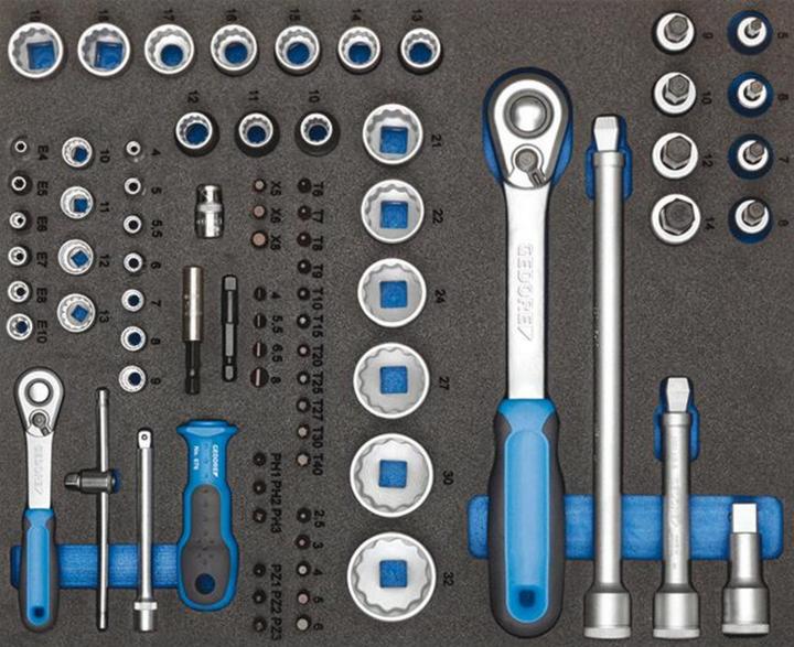 Actual product image Gedore TS-147 Tool assortment in check tool modules, 147 pieces