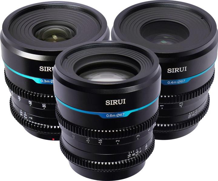 Produktbild Sirui Nightwalker 24 35+55mm T1.2 S35 MF Cine Lens Bundle RF-Mount (Canon RF, APS-C / DX)