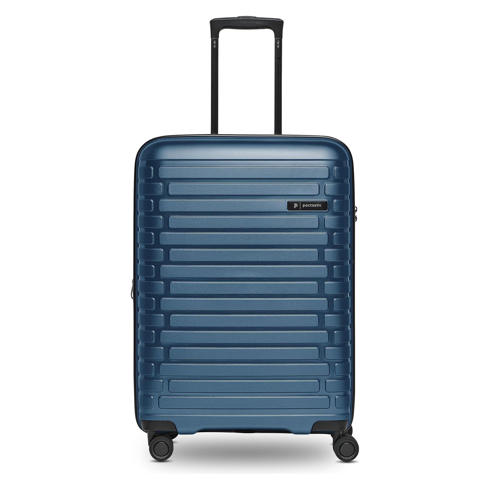 Pactastic, Koffer, Collection 04 The Medium + 4 Rollen Trolley M 66 Cm Mit Dehnfalte, Blau, (67 l)