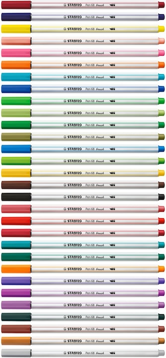Image du produit STABILO Pen 68 brush Stylo feutre Premium (Vert clair, 1 x)