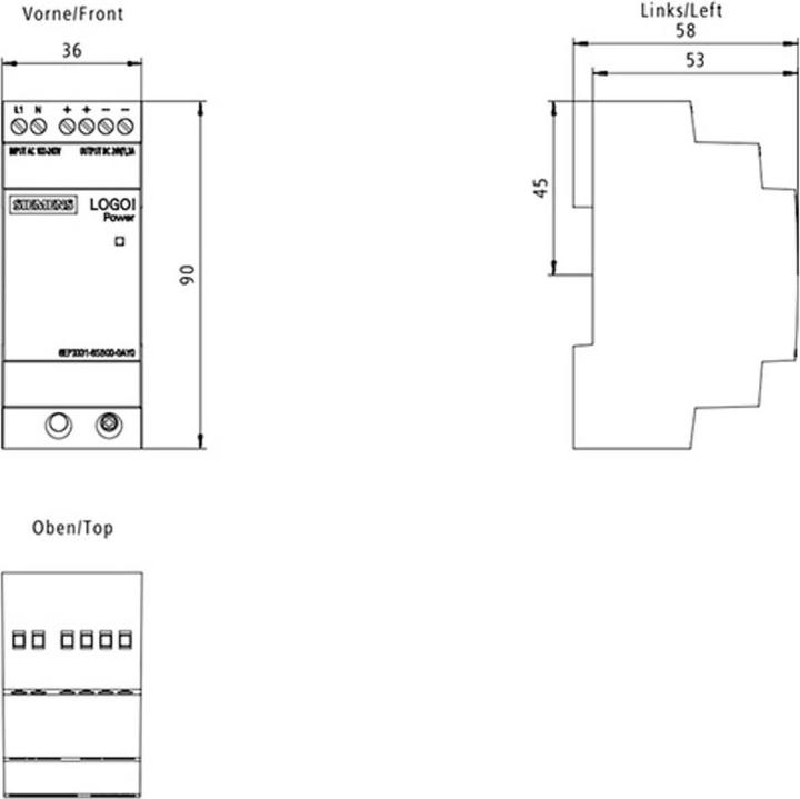 Produktbild Siemens Hutschienen-Netzteil (DIN-Rail