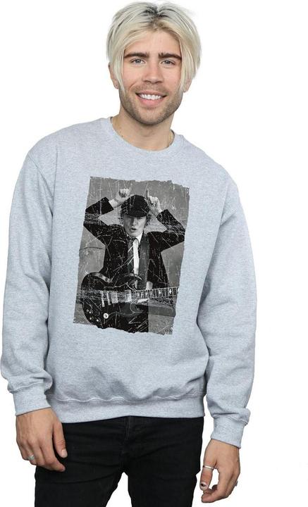 Produktbild AC/DC Angus Young Distressed Foto Baumwolle Sweatshirt (L)
