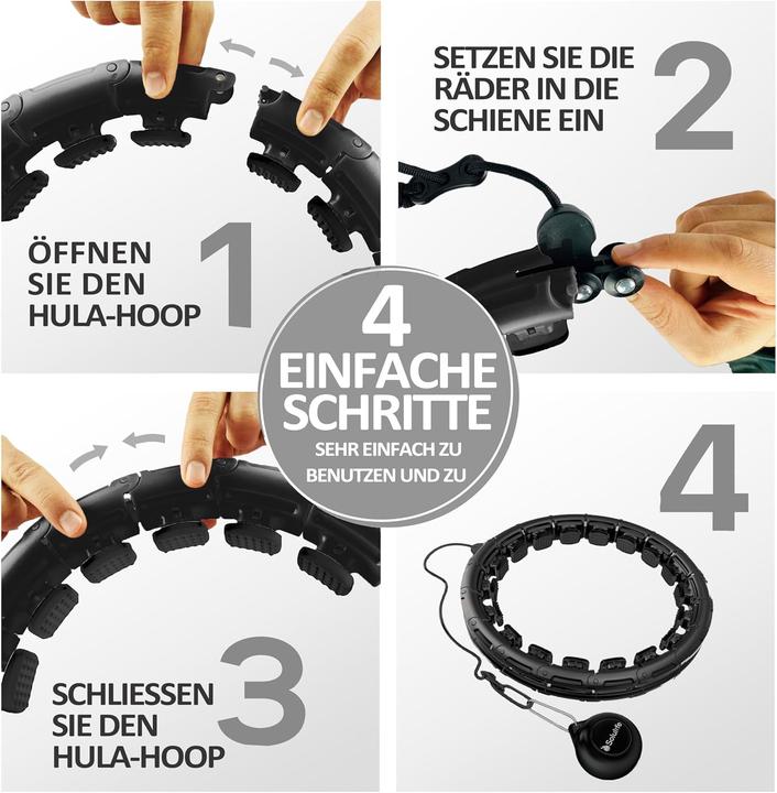 Actual product image Solulife Hula Hoop Adults Black (120 cm, 1500 g)