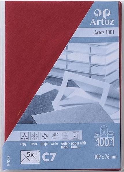 Produktbild Artoz 1001 Kuverts weinrot (C7, 5 x)