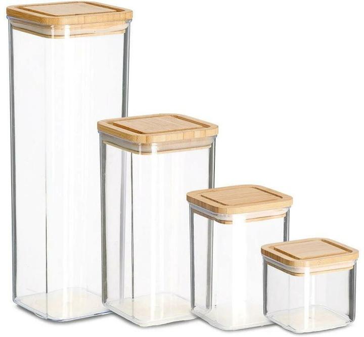 Actual product image Zeller Present Storage jar w. bamboo lid, 800 ml, plastic (0.80 l)