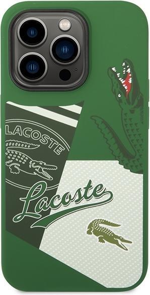 Produktbild Lacoste Hardcase Liquid Silicone Patchwork für Apple iPhone 14 Pro - green (Apple iPhone 14 Pro)