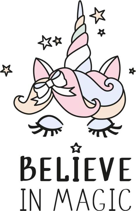 Produktbild Trenddeko Einhornkopf Believe in magic (19 x 30 cm)