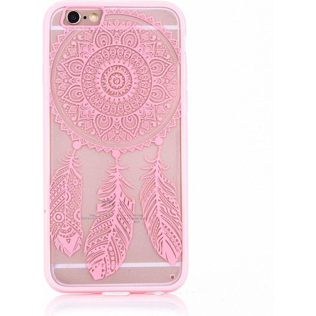 König Design Apple iPhone SE 2022 Handyhülle Mandala Case Cover Schutzhülle Motiv Bumper Rosa (Apple iPhone SE (3rd Gen)...