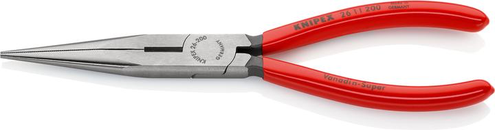 Produktbild Knipex Flachrundzange mit Schneide(Storchschnabelzange) 26 11 200 SB (200 mm)