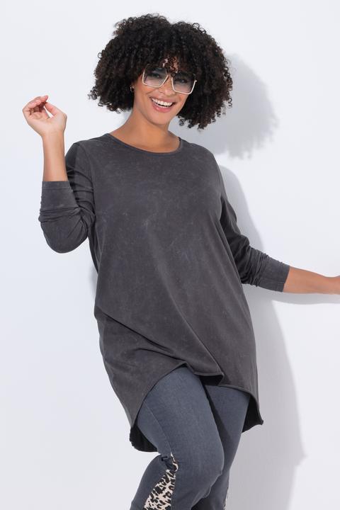 Immagine prodotto Angel of Style Maglia dal taglio lungo e svasato in jersey slavato con tintura a freddo (58)
