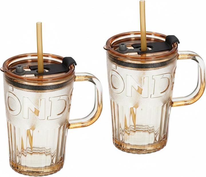 Actual product image Relaxdays 2x Glass cup (0.45 l, 2x)