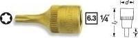 Produktbild HAZET Schraubendreher-Steckschlüsseleinsatz ∙ TORX 8502-T20 ∙ Vierkant6,3 mm (1/4 Zoll) ∙ Innen TO…