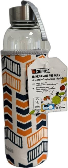 Actual product image Culinario Mortale Glass drinking bottle with sleeve (0.55 l)