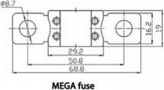 Produktbild Victron Energy MEGA-Sicherung 125A/80V (VPE 5 Stk.)