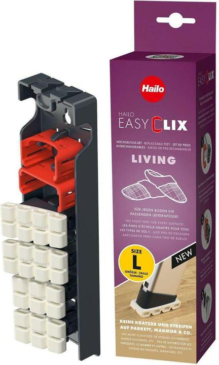 Hailo EasyClix Living - Size L, jeu de pieds interchangeables
