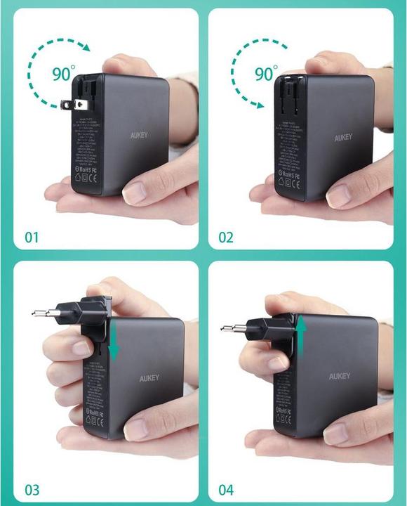 Produktbild Aukey OmniaMix II (140 W, 3 Ports)
