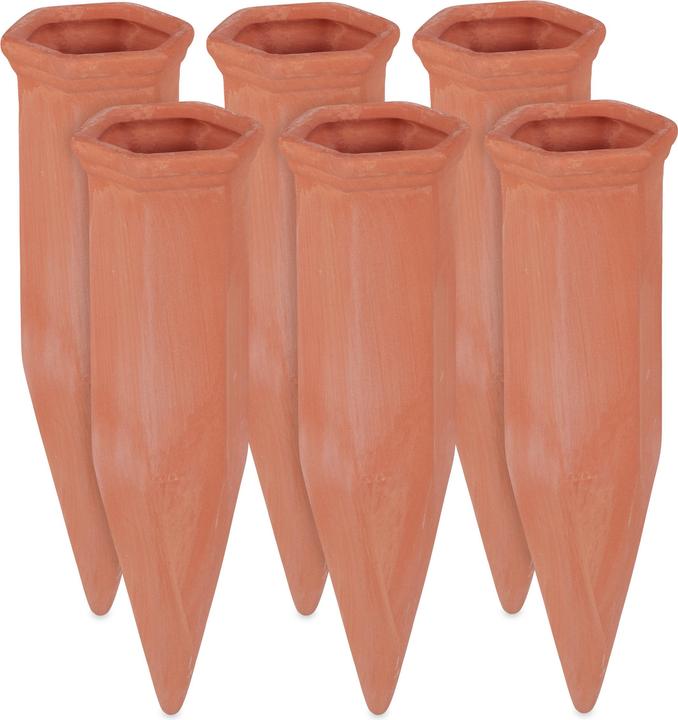 Relaxdays 6x Tonkegel (Tonkegel Bewässerung)