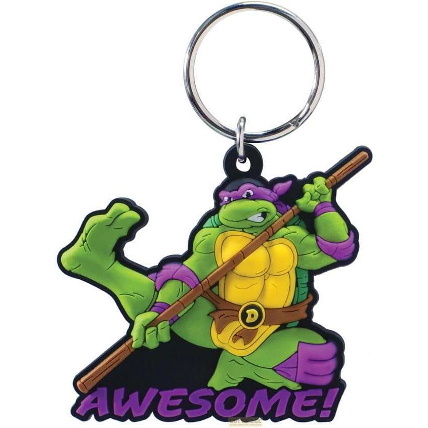 Monogram Int., Portachiavi, Teenage Mutant Ninja Turtles Soft Touch PVC Taschenanhänger Donatello, Multicolore