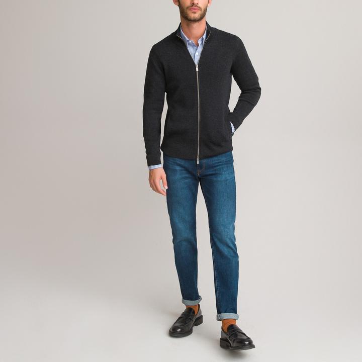 Produktbild La Redoute Collections Strickjacke mit Reissverschluss Signature aus Merinowolle (XL)