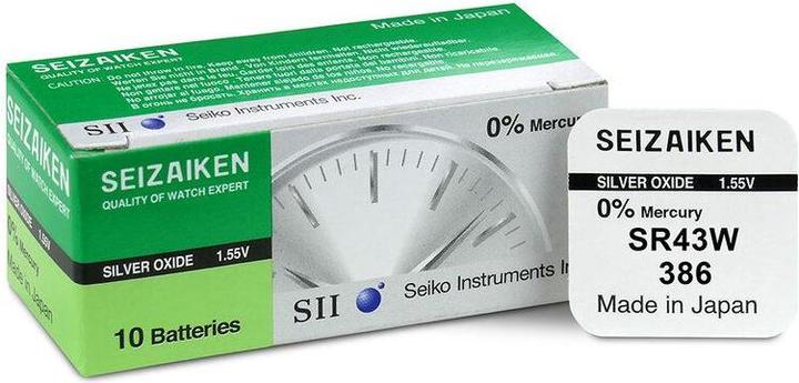 Image du produit Seiko 386 / SR43W - 10 piles bouton (10 pcs, 125 mAh)