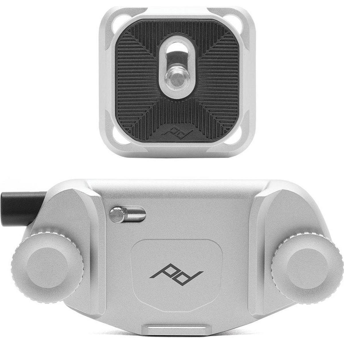 Peak Design Cattura Clip&Plate (Tracolla), Cinghia per fotocamera, Argento