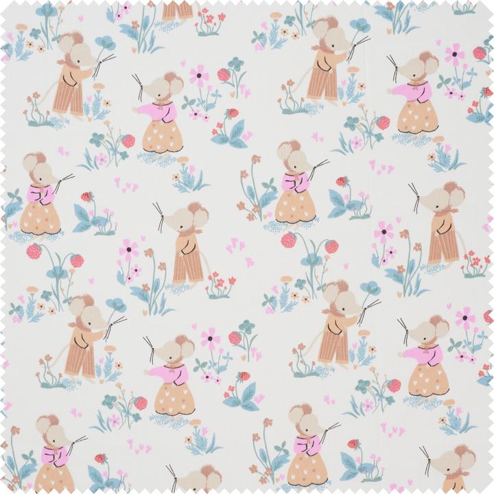Immagine prodotto VBS Baumwoll-Stoff "Garten-Mäuse", 150 cm breit, Meterware