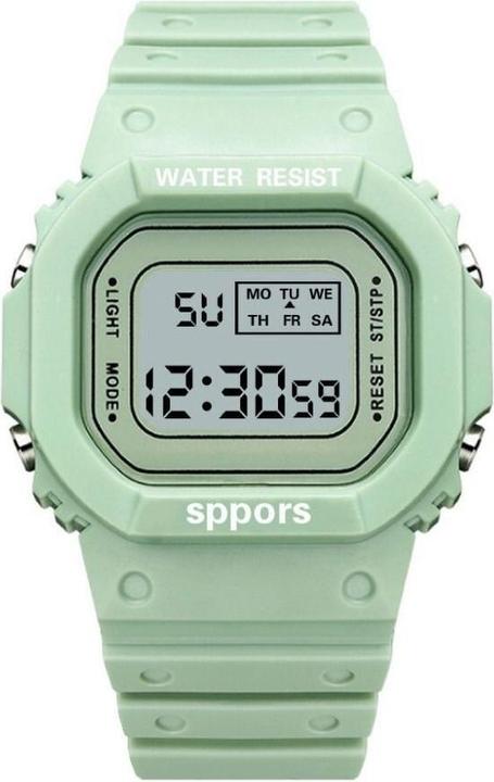 Actual product image Cbx Quadro Sport watch, digital watch with silicone strap green (44 mm)