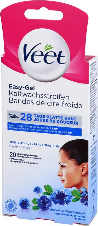 Immagine prodotto Veet La cera fredda spoglia la pelle sensibile del viso (20 x, 29 g)
