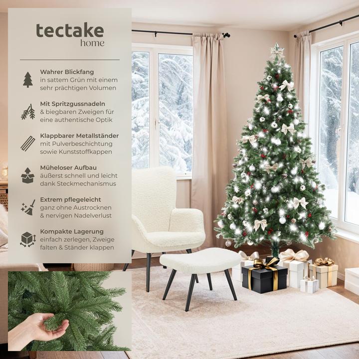 Actual product image tectake Künstlicher Weihnachtsbaum Dancer mit Spritzgussnadeln (210 cm)