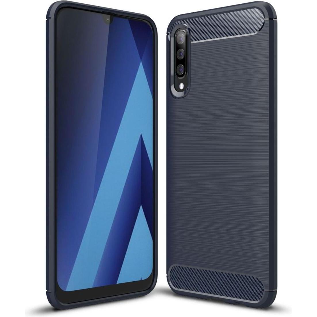 König Design Handyhülle für Samsung Galaxy A70 Schutzcase Backcover Bumper Etuis Rahmen Blau (Samsung Galaxy A70), Smart...