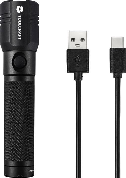 Actual product image Toolcraft TO-9469530 LED torch Adjustable point size battery-powered 2000 (16 cm, 2000 lm)