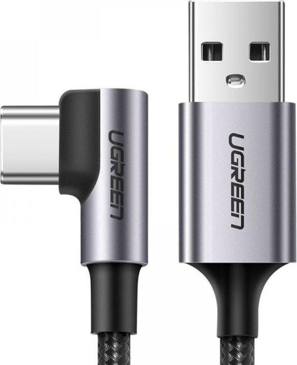 Produktbild Ugreen USB-C gewinkelt zu USB-A 2.0 A 3A Datenkabel (0.50 m, USB 2.0, 18 W)