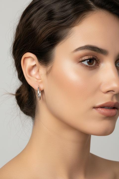 Produktbild Maxte Edelstahl Huggie-Creolen (Chirurgischer Edelstahl, Edelstahl)